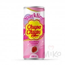 Chupa Chups Strawberry Cream Flavored Drink, 245 ml